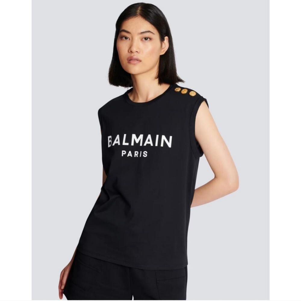 NWT Balmain Black Women's Authentic Top Size MEDIUM - Picture 2 of 14